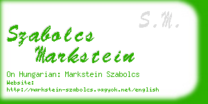 szabolcs markstein business card